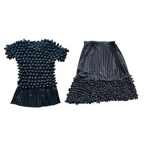 RARE Issey Miyake 3-D blouse & skirt set